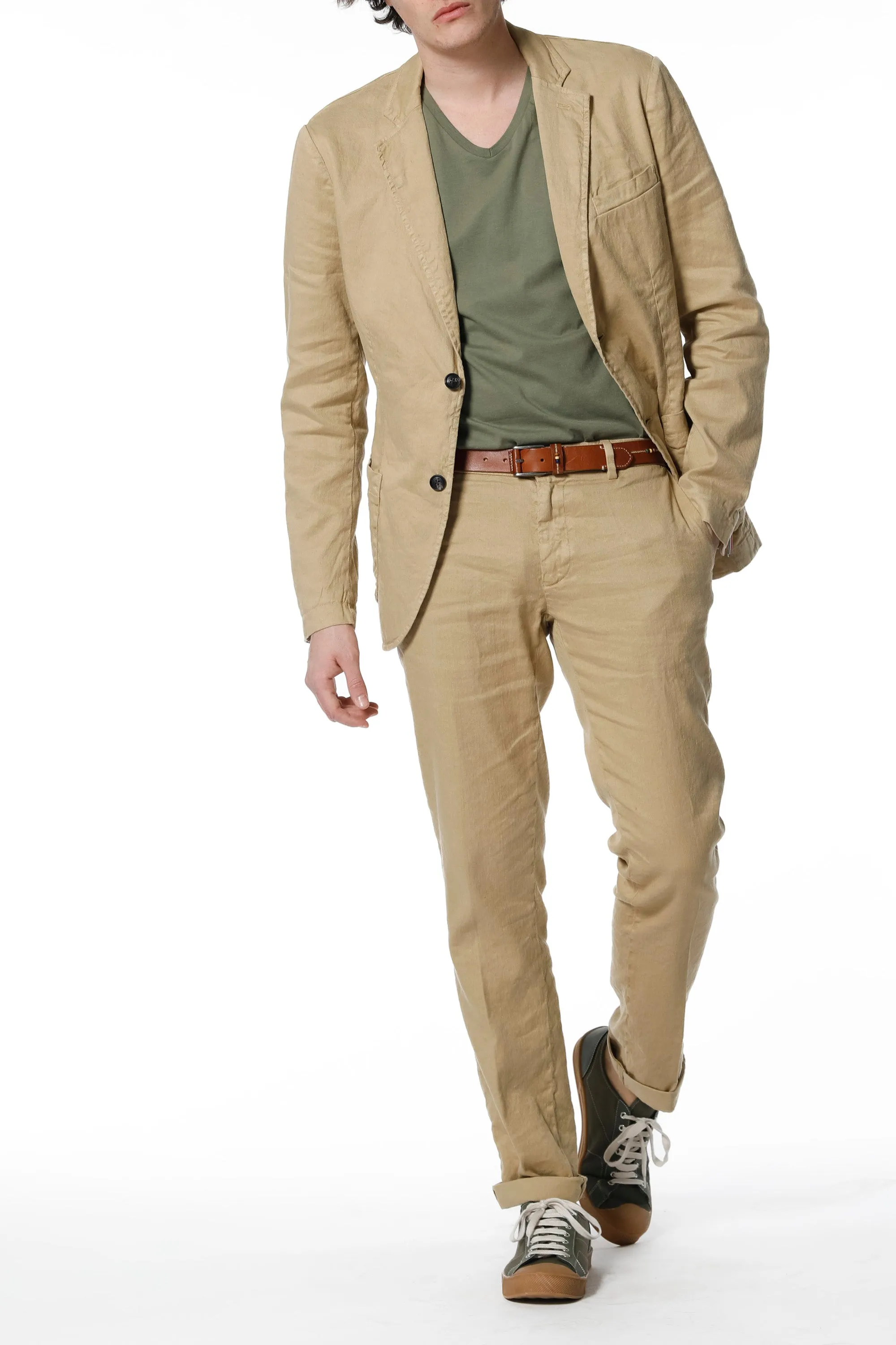 New York man chino pants in linen and cotton regular sold by Mason's product image thumbnail 2