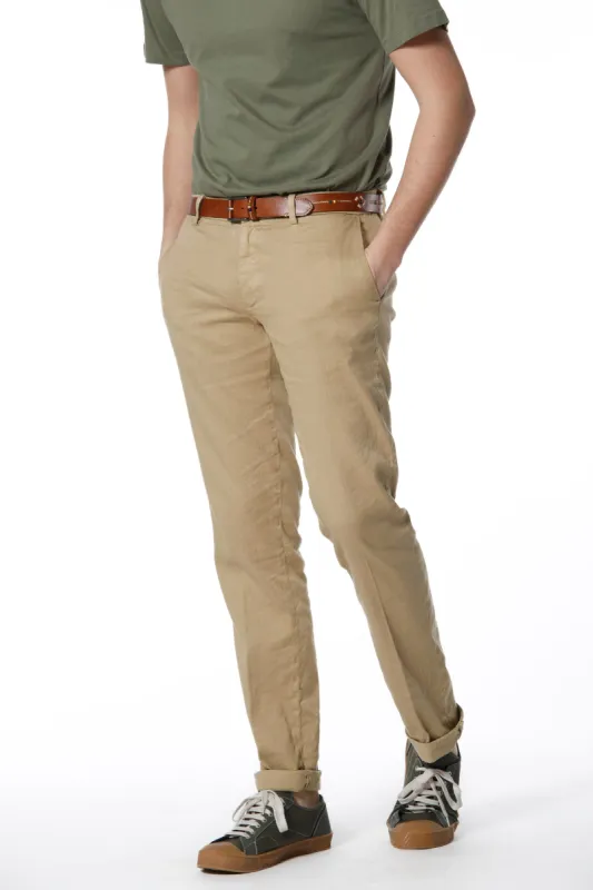 New York man chino pants in linen and cotton regular sold by Mason's