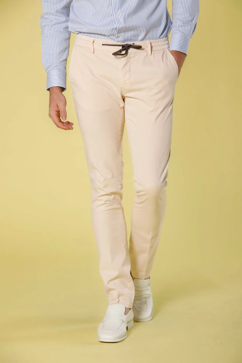 Milano Jogger men's chino jogger in cotton and tencel extra slim sold by Mason's