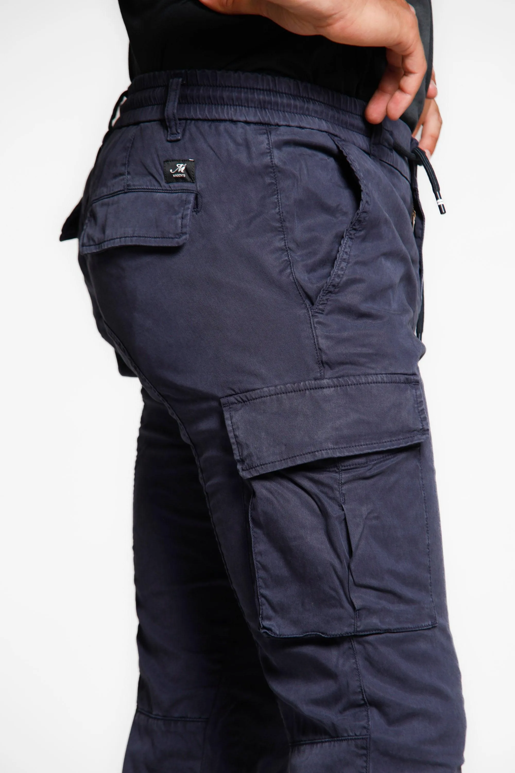Chile Elax men's cargo pants in twill with coulisse extra slim sold by Mason's product image thumbnail 2
