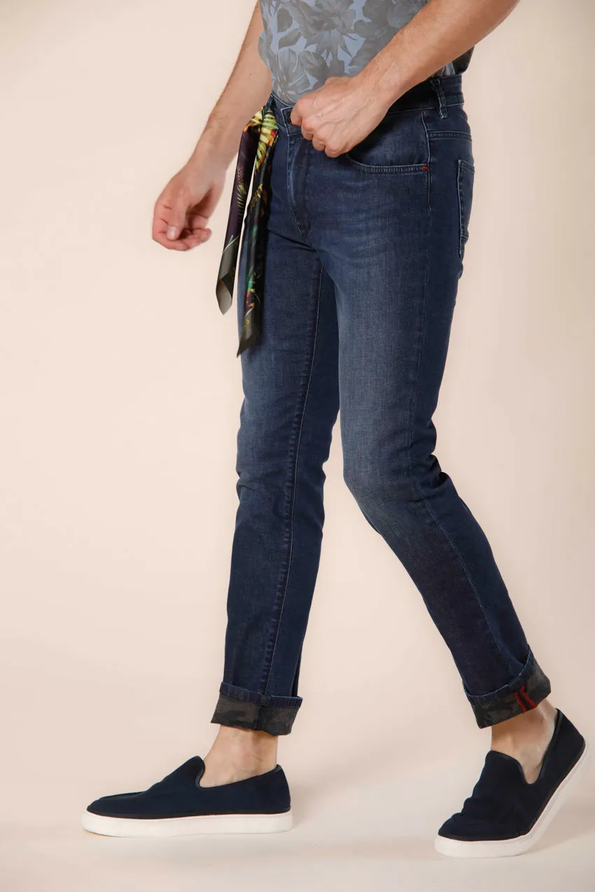 Harris 5 pockets men's pants in stretch denim with camouflage pattern slim sold by Mason's product image thumbnail 5