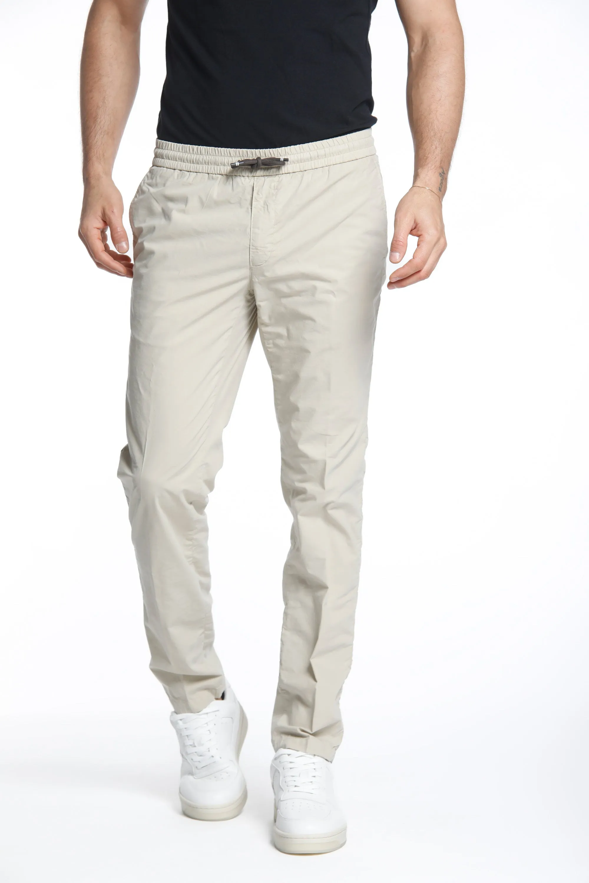 New York man chino jogger pants in tencel and cotton regular sold by Mason's