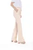 New York Flare woman chino pants in linen blend with wide bottom slim sold by Mason's