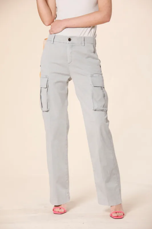 Victoria women's cargo pants in gabardine straight sold by Mason's