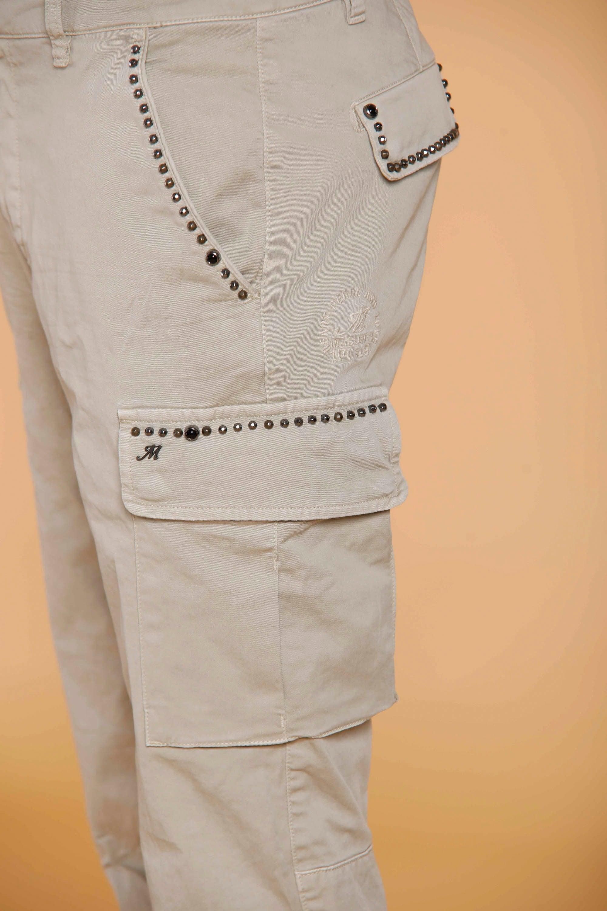 Chile man cargo pants in cotton with studs extra slim sold by Mason's product image thumbnail 4