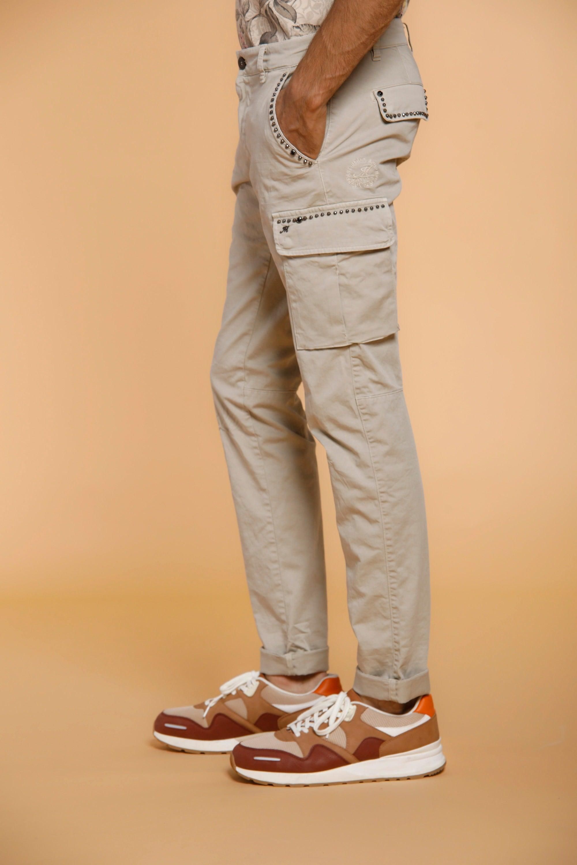 Chile man cargo pants in cotton with studs extra slim sold by Mason's product image thumbnail 2