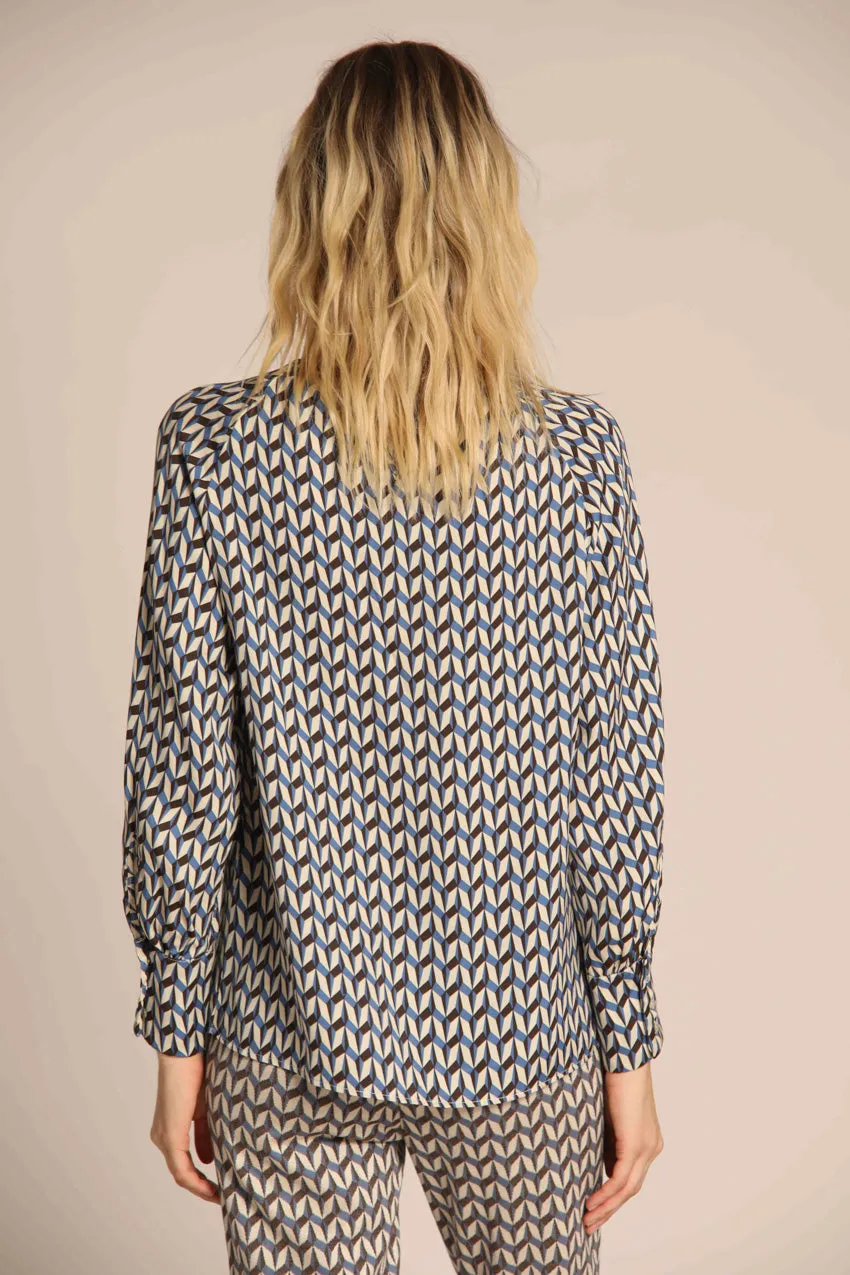 Carla women's shirt in viscose with geometric print sold by Mason's product image thumbnail 4