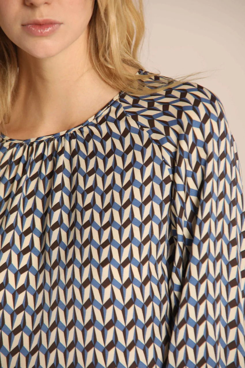 Carla women's shirt in viscose with geometric print sold by Mason's product image thumbnail 3