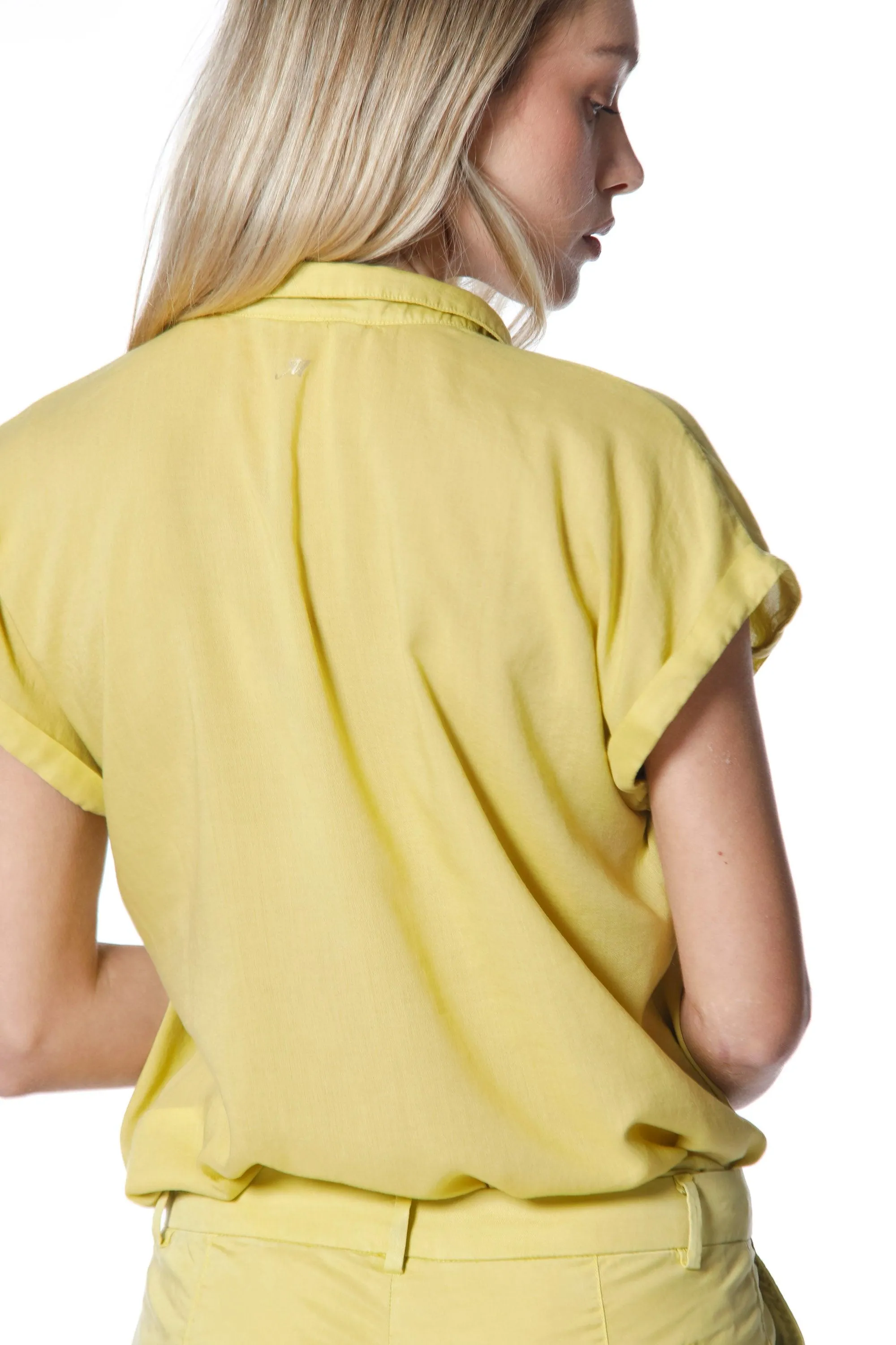 Casta woman shirt with short sleeves in tencel with pockets sold by Mason's product image thumbnail 5