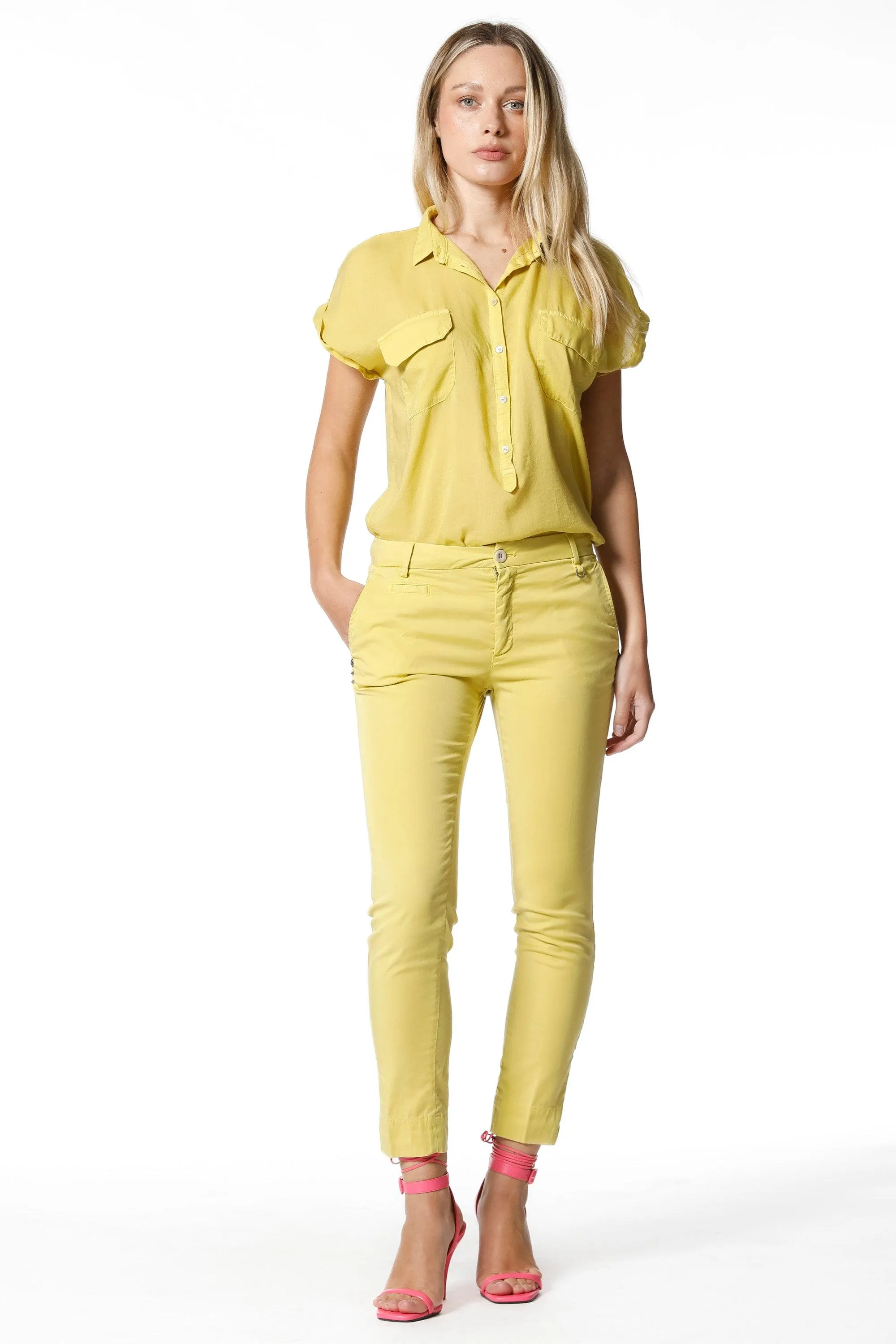 Casta woman shirt with short sleeves in tencel with pockets sold by Mason's product image thumbnail 2