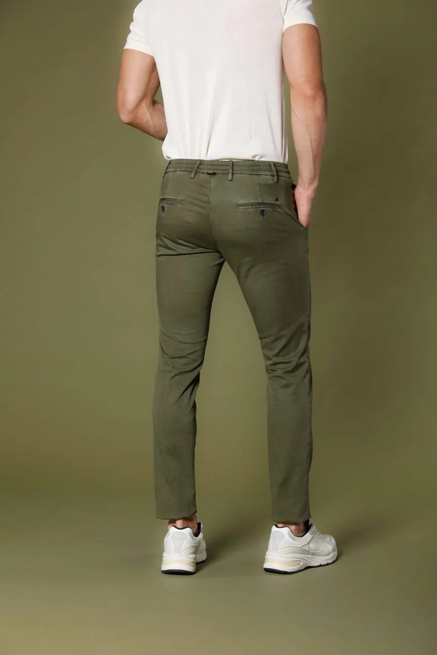 Milano Jogger men's chino jogger in cotton and tencel extra slim sold by Mason's product image thumbnail 3