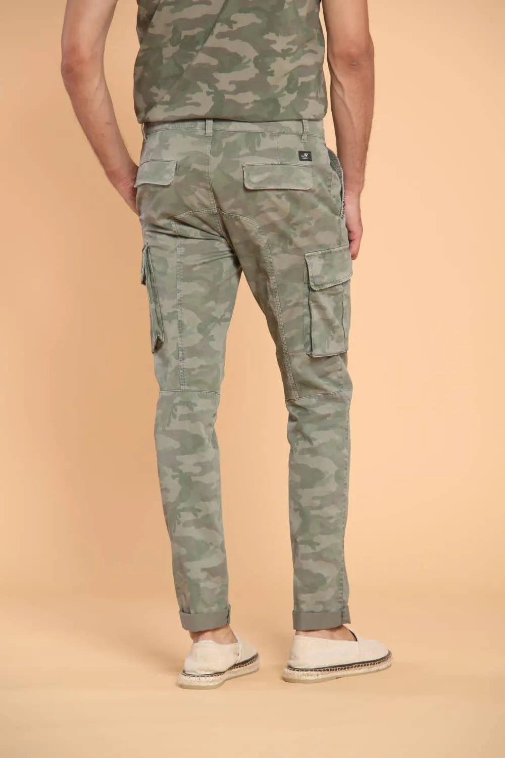 Chile men's cargo pants in cotton with camouflage pattern extra slim ① sold by Mason's product image thumbnail 4