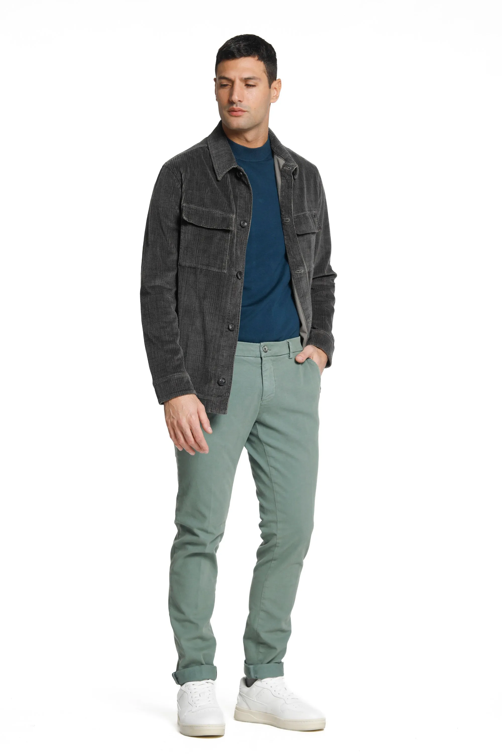 Milano Style man chino pant in gabardine and cotton modal stretch extra slim ① sold by Mason's product image thumbnail 2