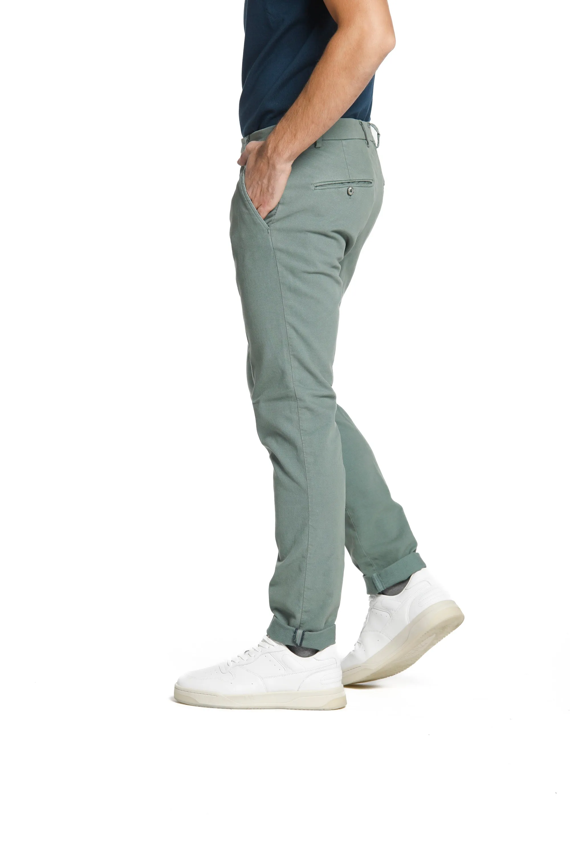 Milano Style man chino pant in gabardine and cotton modal stretch extra slim ① sold by Mason's product image thumbnail 4