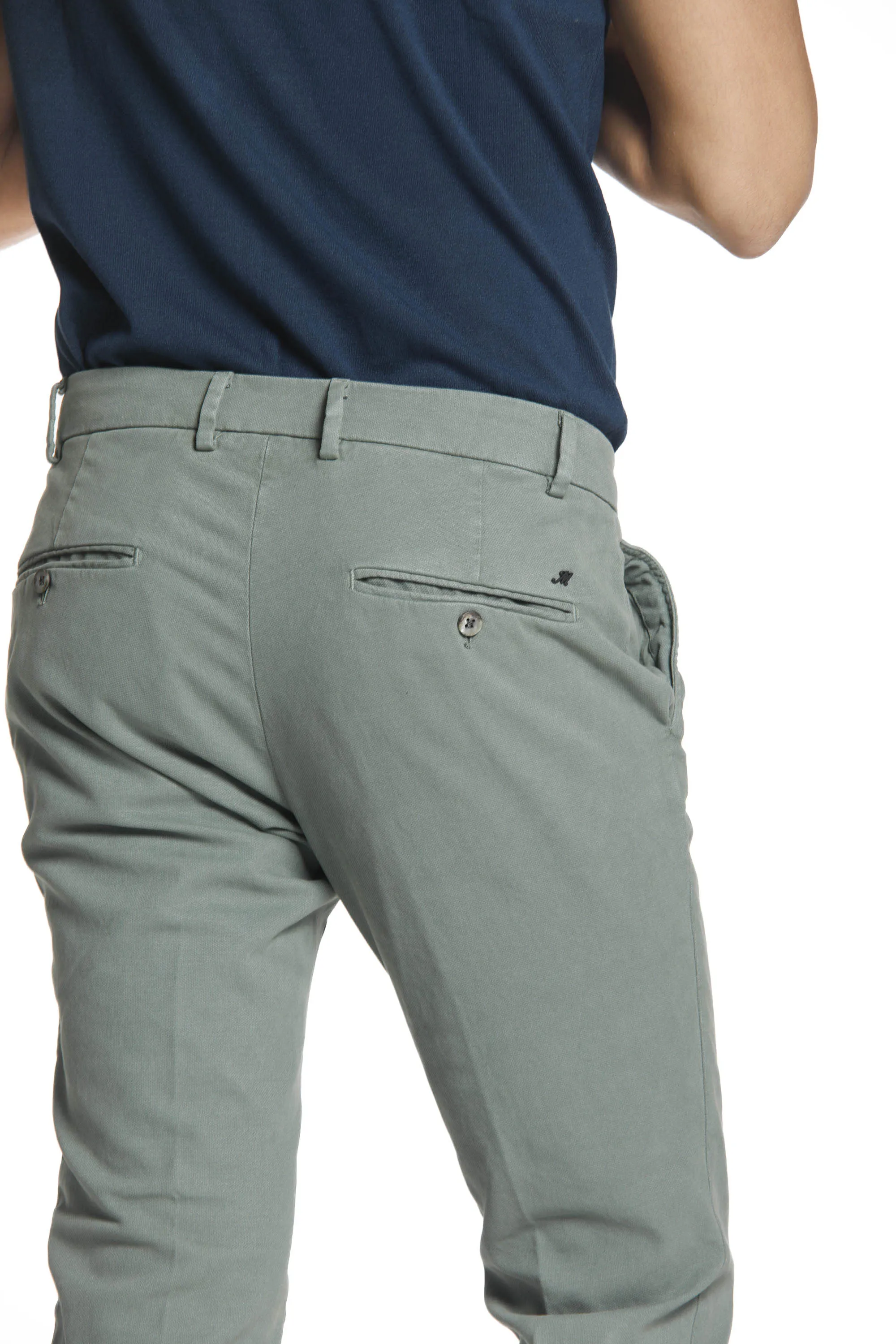 Milano Style man chino pant in gabardine and cotton modal stretch extra slim ① sold by Mason's product image thumbnail 5