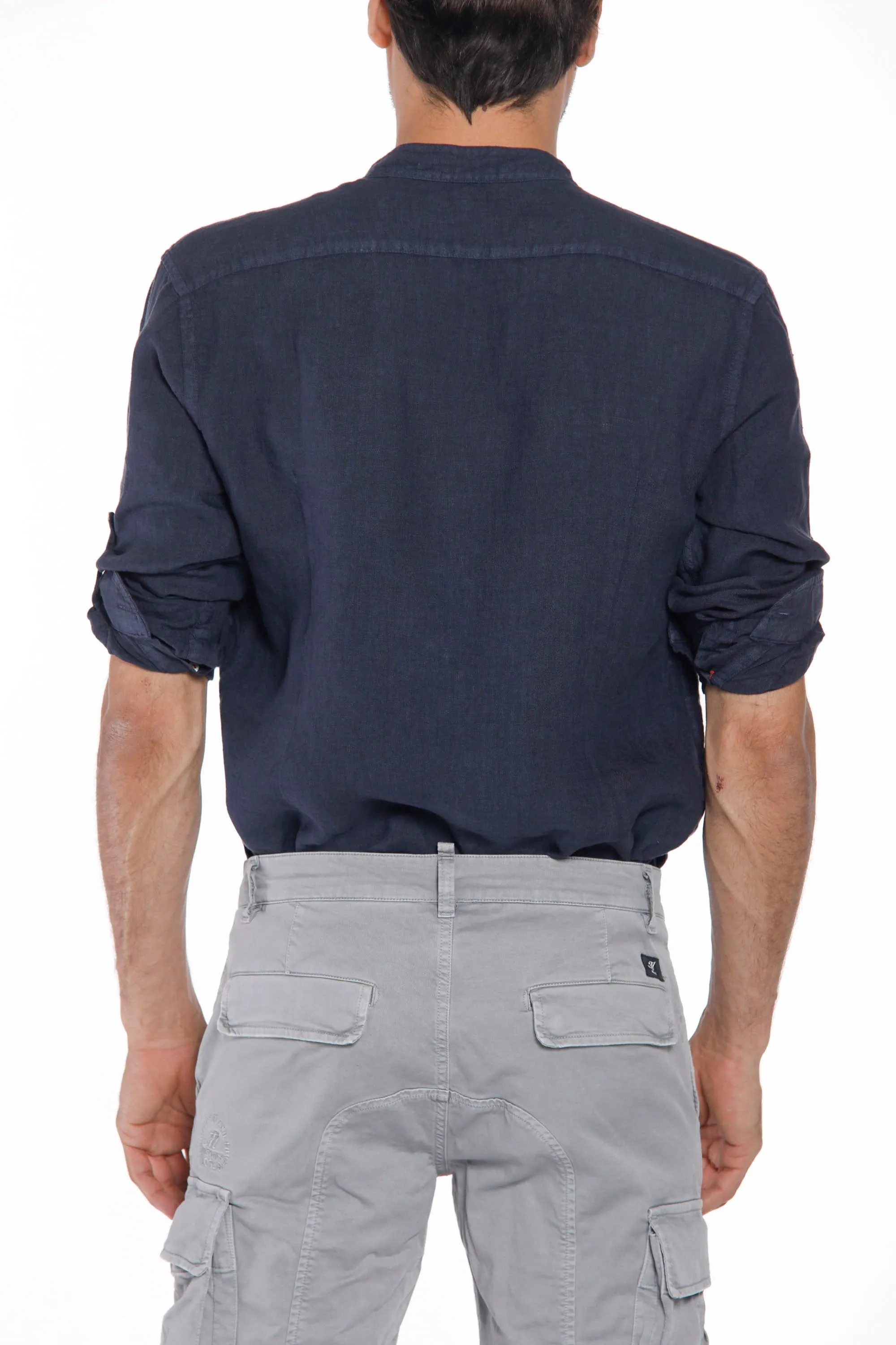 Porto men's long sleeve shirt in linen regular sold by Mason's product image thumbnail 5