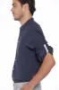 Porto men's long sleeve shirt in linen regular sold by Mason's