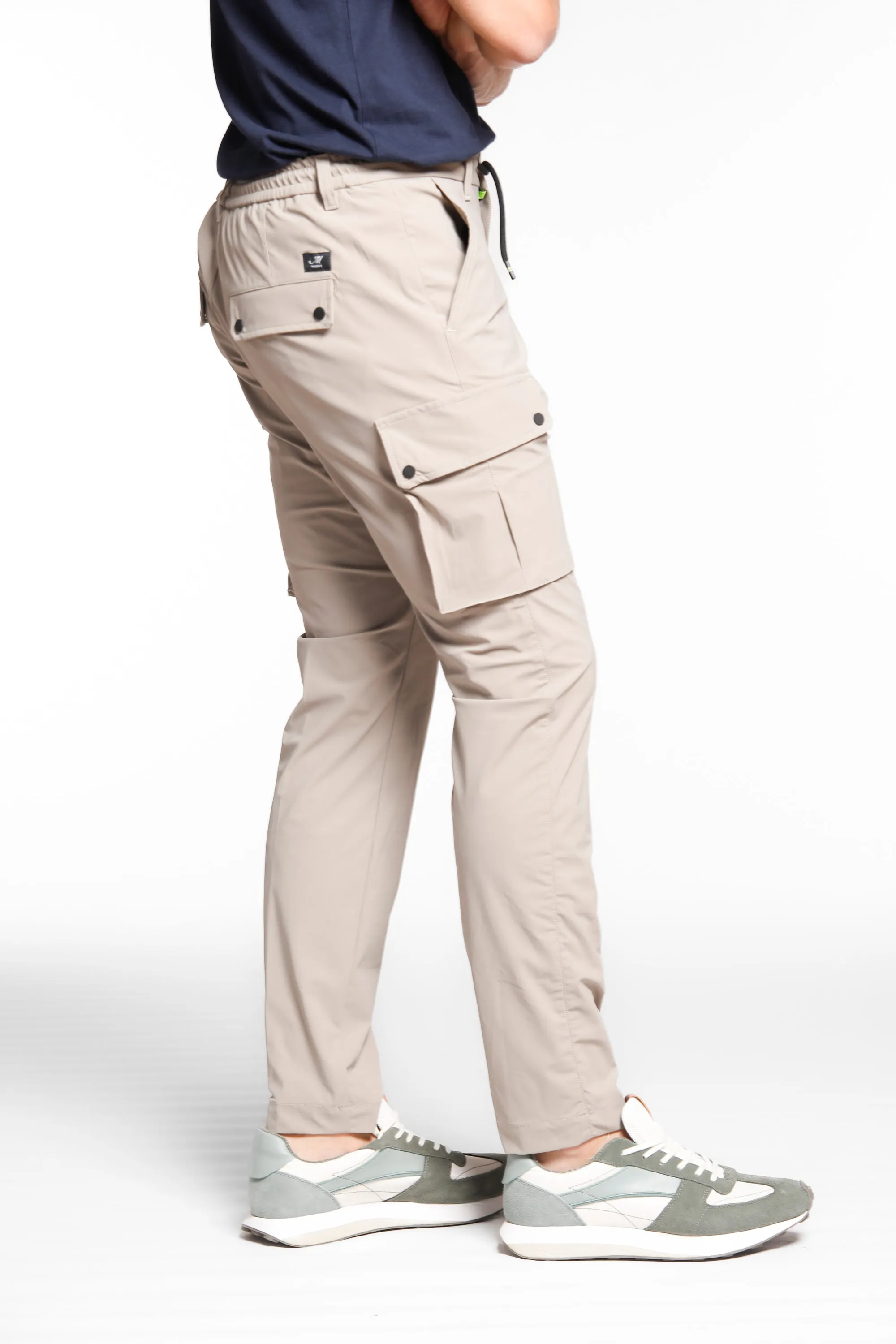 Chile Athleisure man cargo pants in super technical jersey carrot fit sold by Mason's product image thumbnail 4