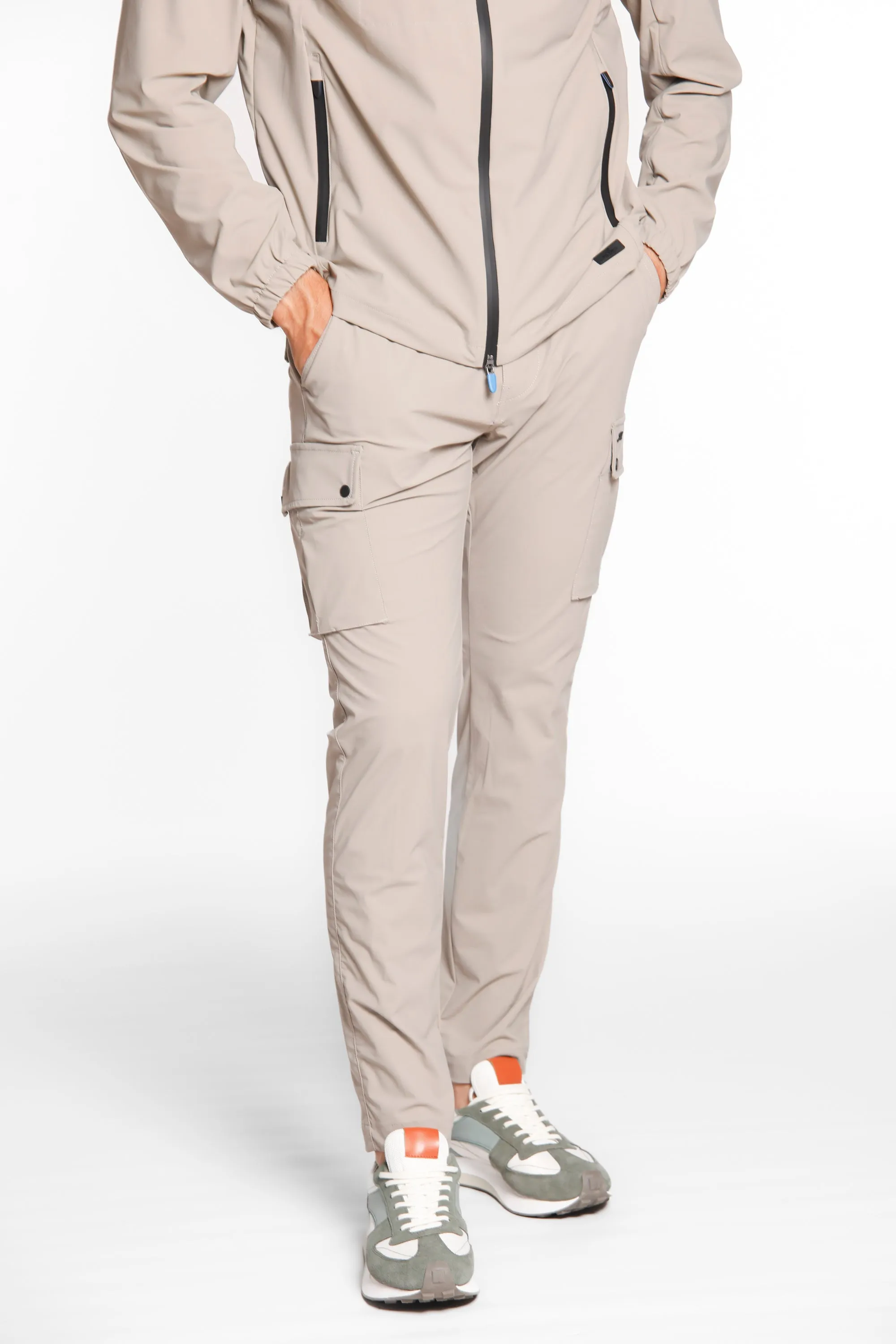 Chile Athleisure man cargo pants in super technical jersey carrot fit sold by Mason's product image thumbnail 2