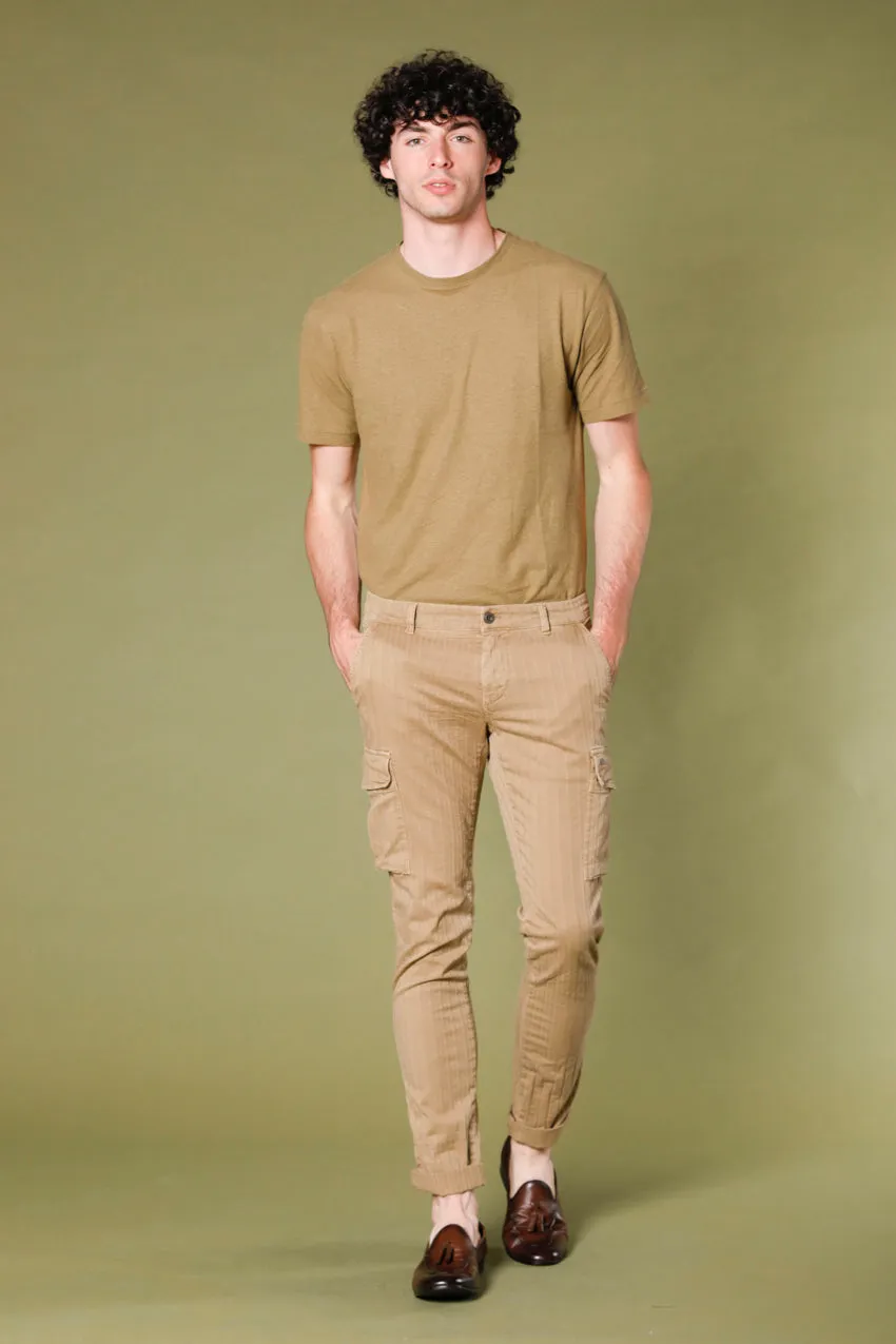 Chile men's cargo pants in cotton resca 3D extra slim sold by Mason's product image thumbnail 3