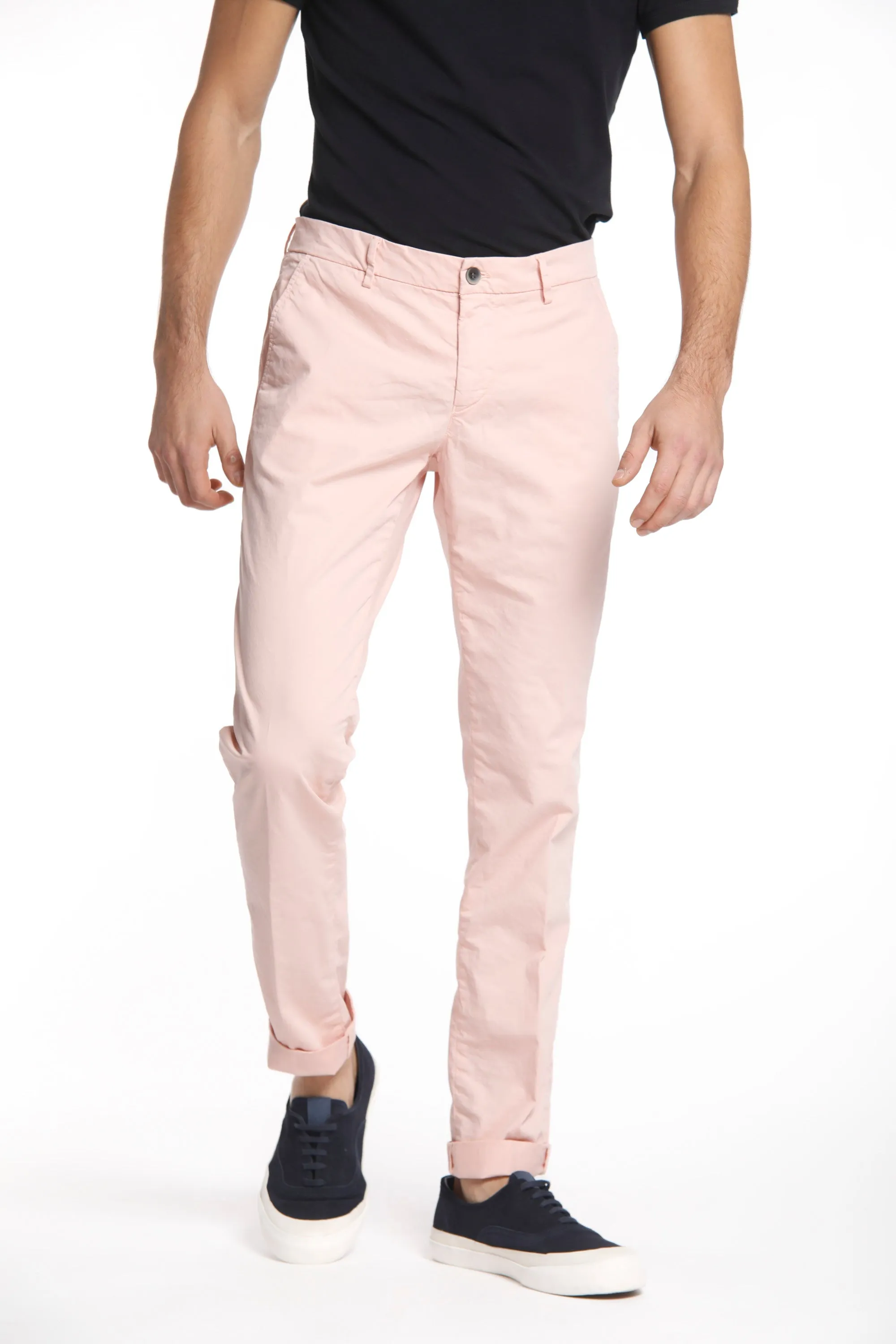 Milano Style man chino pants in stretch gabardine extra slim ① sold by Mason's