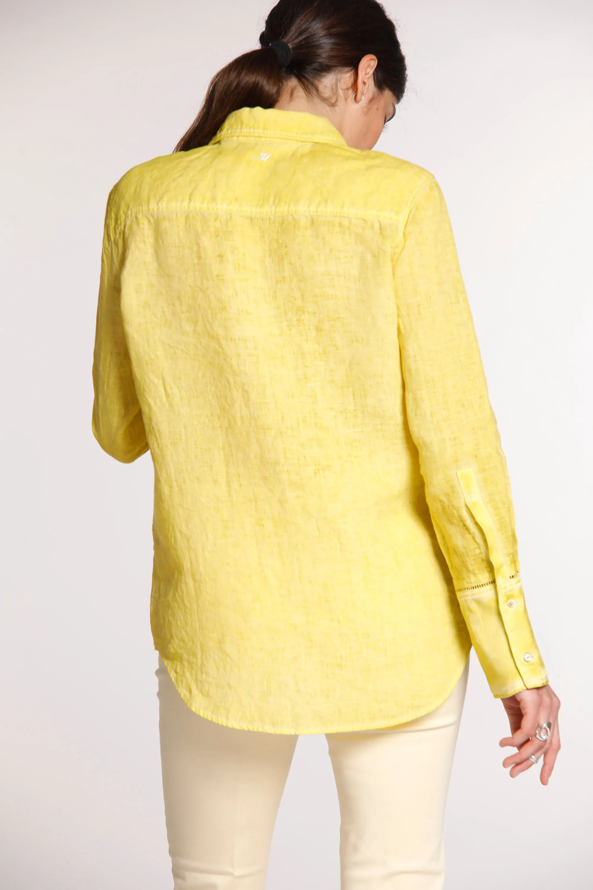 Nicole Patch woman long sleeves shirt in linen icon washing sold by Mason's product image thumbnail 4