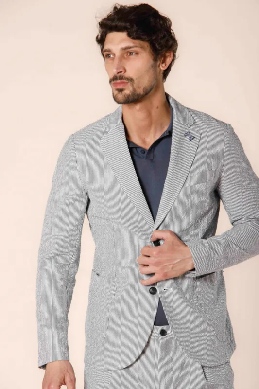 Da Vinci men's blazer in striped seersucker regular sold by Mason's