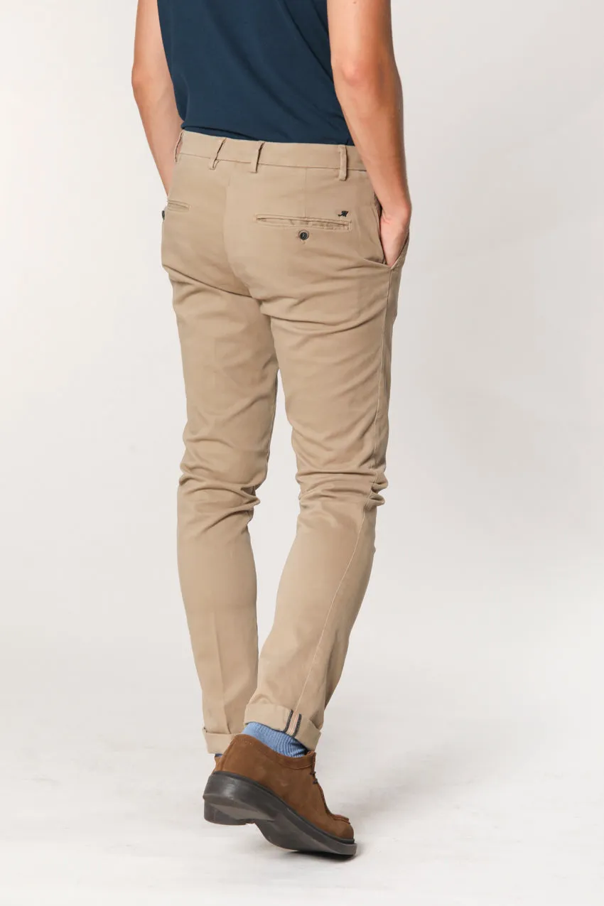 Milano Style man chino pant in gabardine and cotton modal stretch extra slim ① sold by Mason's product image thumbnail 4