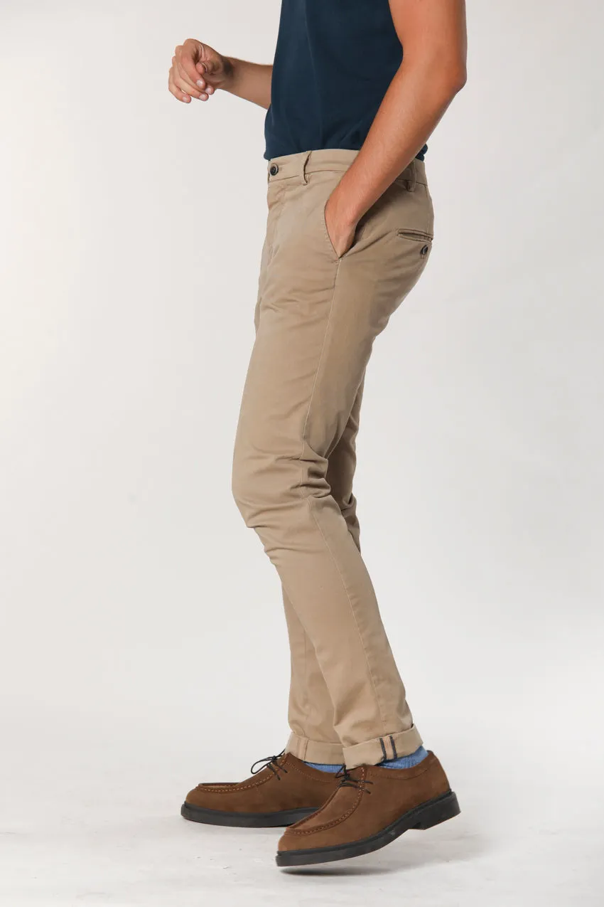 Milano Style man chino pant in gabardine and cotton modal stretch extra slim ① sold by Mason's product image thumbnail 3