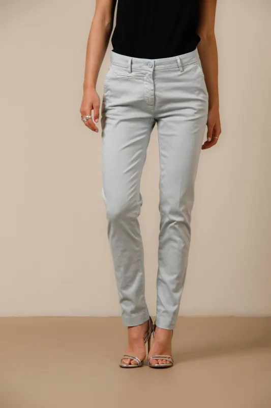 New York Slim woman chino pants in stretch satin icon washes slim sold by Mason's