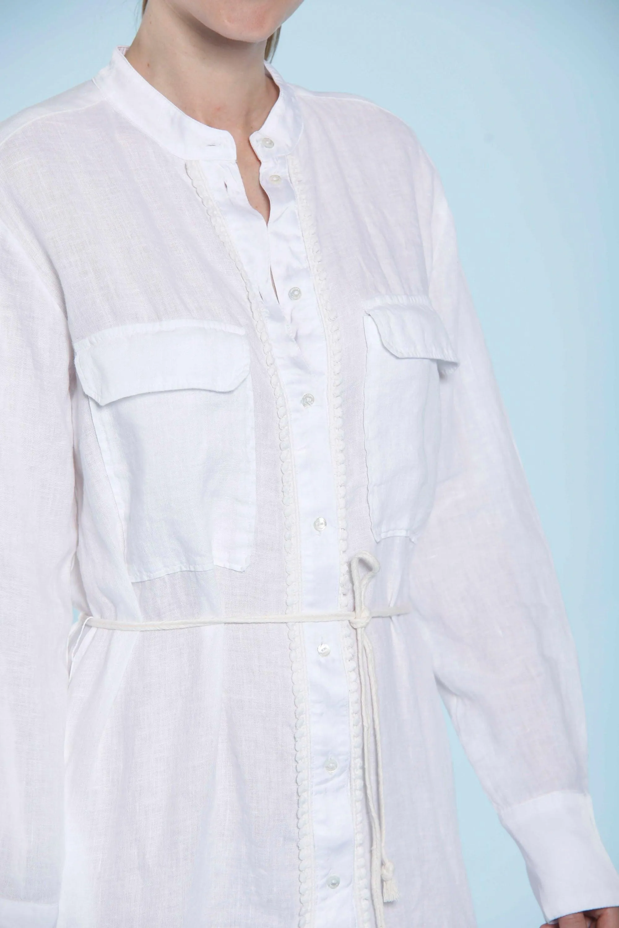 Colette Dress woman long linen dress with large pockets and belt sold by Mason's product image thumbnail 3