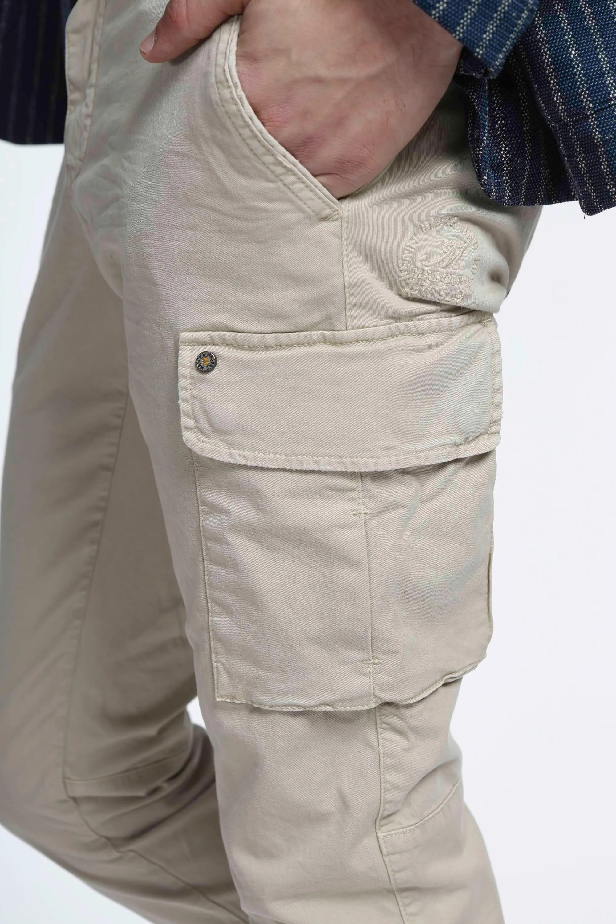 Chile man cargo pants in cotton extra slim ① sold by Mason's product image thumbnail 2