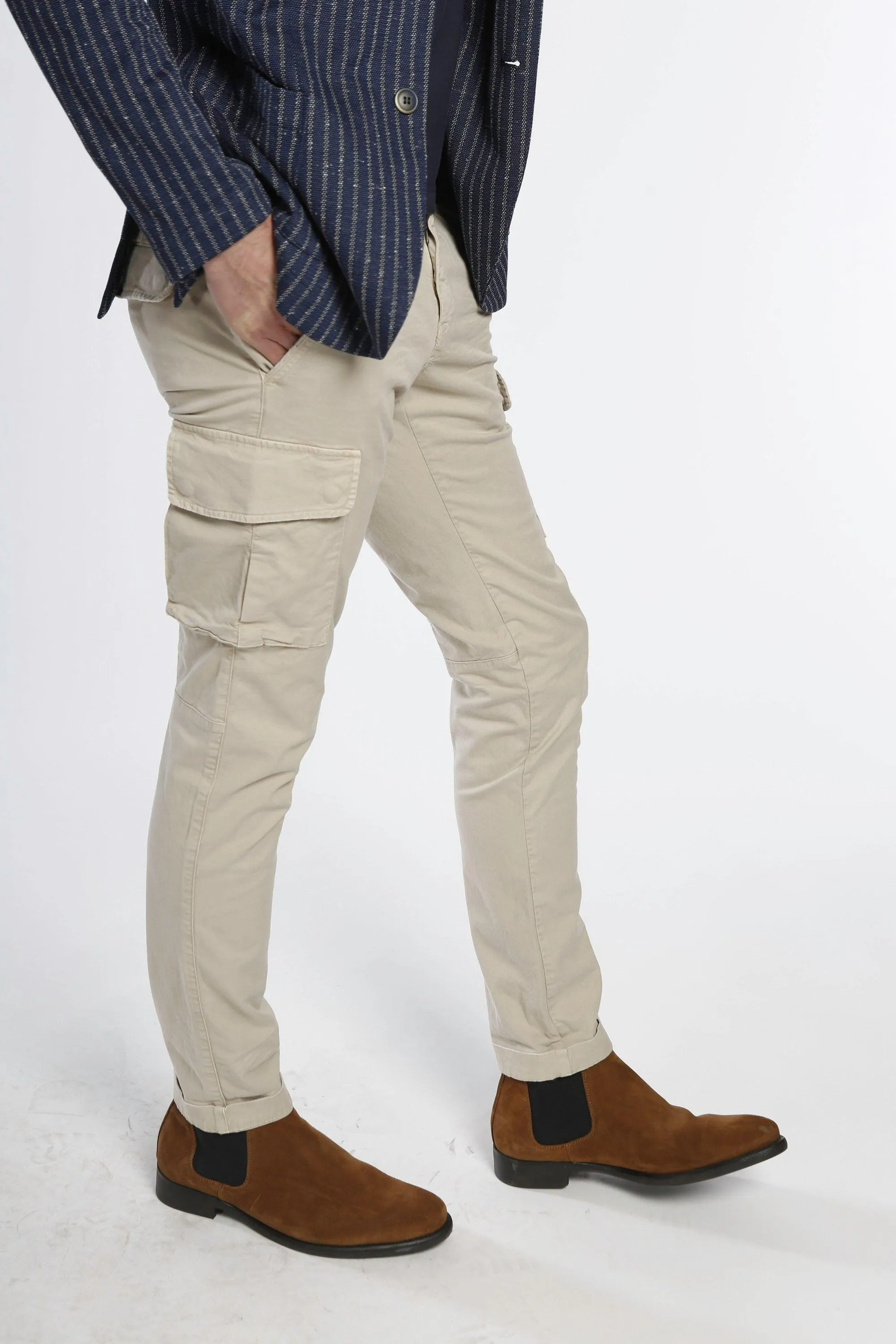 Chile man cargo pants in cotton extra slim ① sold by Mason's product image thumbnail 3