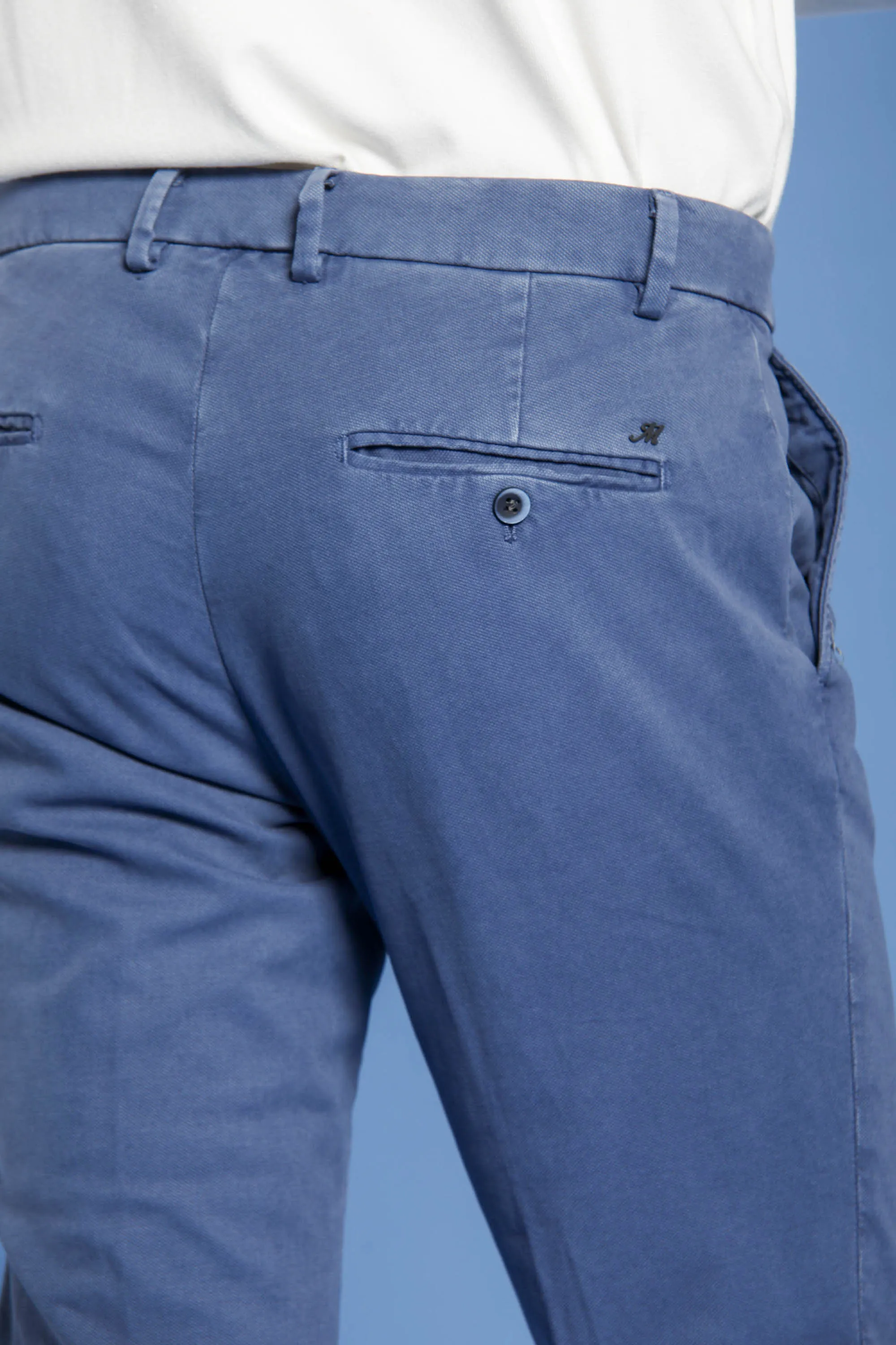 Milano Style man chino pant in gabardine and cotton modal stretch extra slim ① sold by Mason's product image thumbnail 5