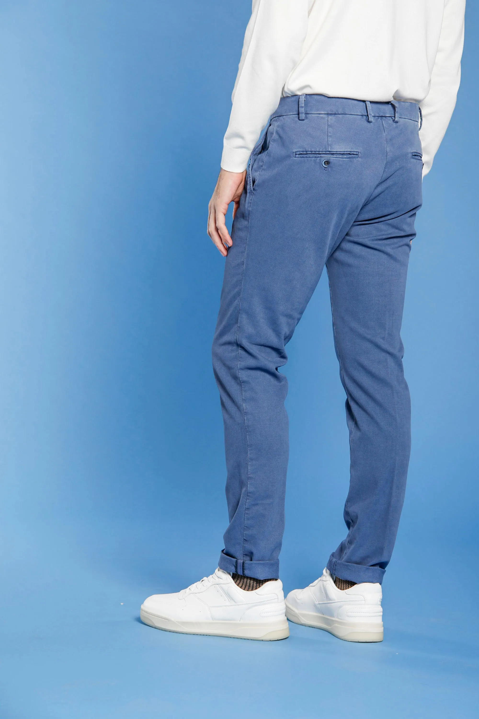 Milano Style man chino pant in gabardine and cotton modal stretch extra slim ① sold by Mason's product image thumbnail 4