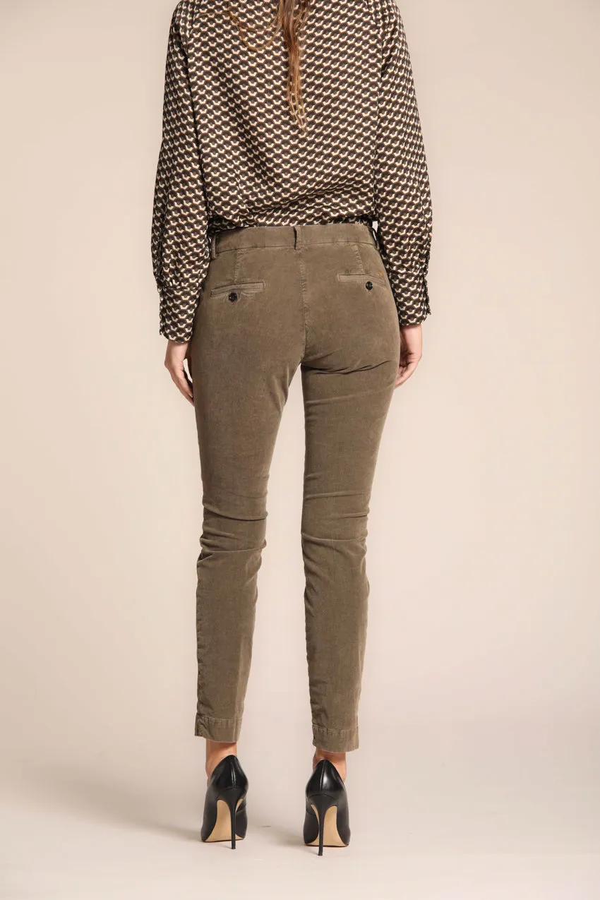 Jaqueline Archive women's chino pants in velvet 1000-striped curvy fit sold by Mason's product image thumbnail 4