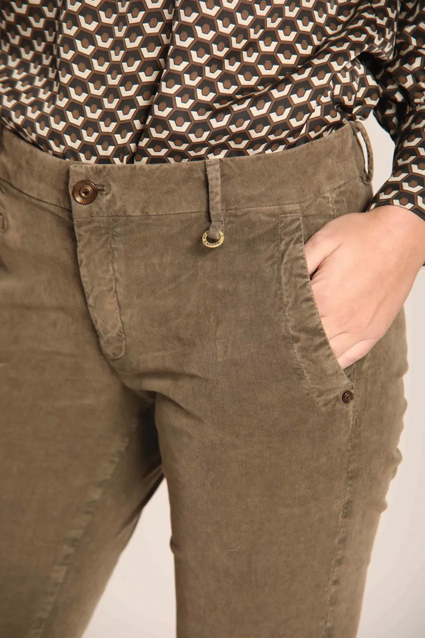 Jaqueline Archive women's chino pants in velvet 1000-striped curvy fit sold by Mason's product image thumbnail 2