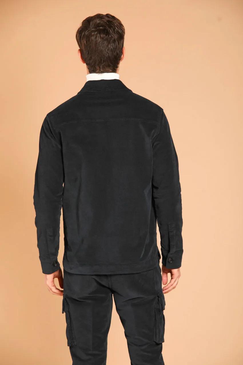 Williams men's overshirt in jersey fabric velvet effect slim fit sold by Mason's product image thumbnail 5