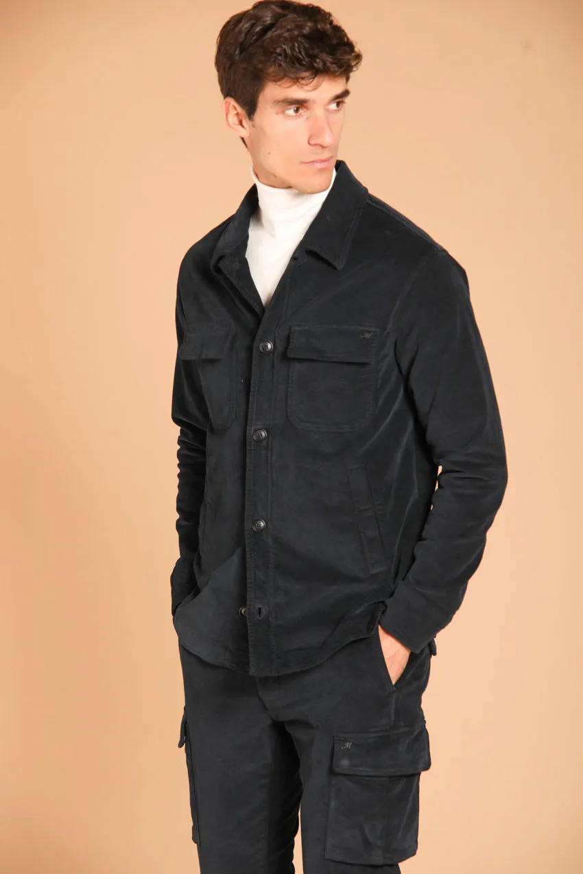 Williams men's overshirt in jersey fabric velvet effect slim fit sold by Mason's product image thumbnail 2