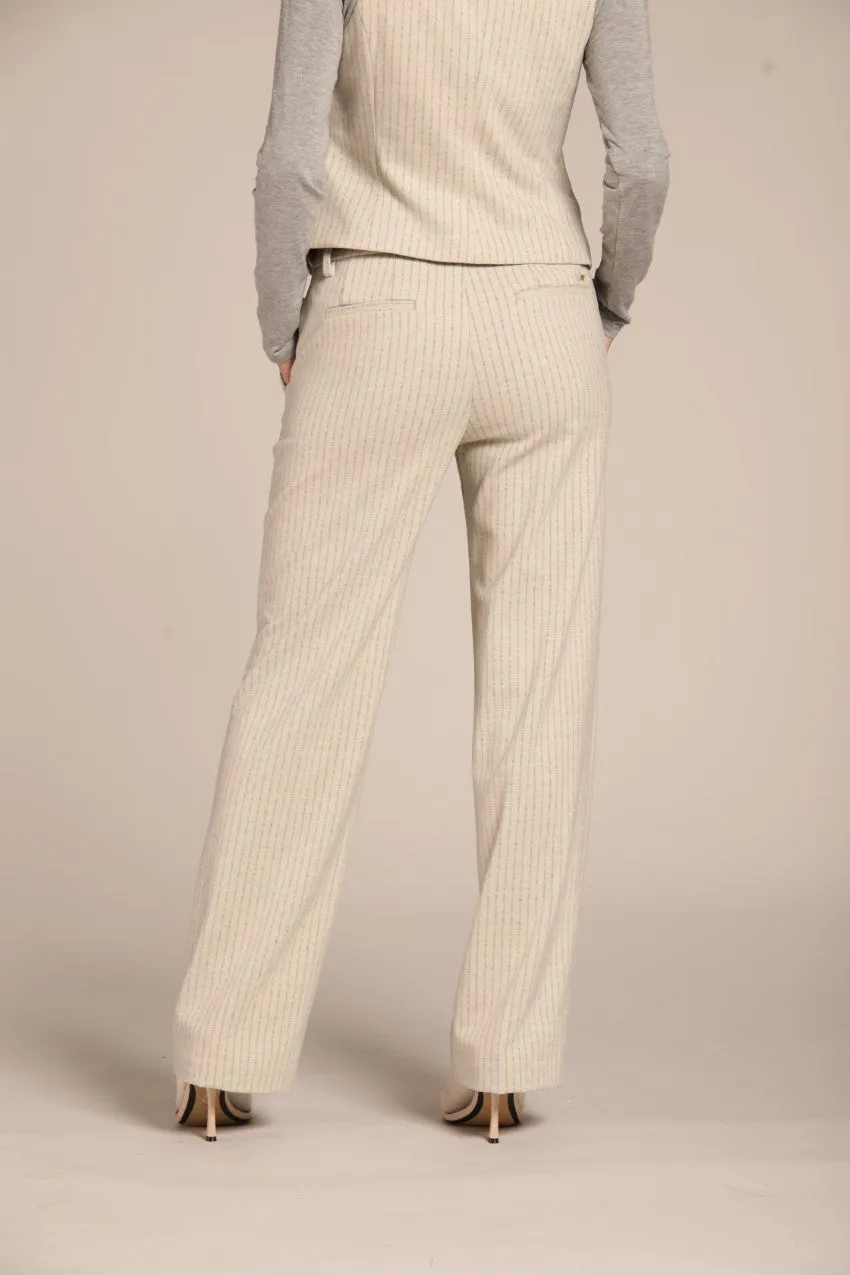 New York Straight women's chino pants in jersey stripe pattern straight fit sold by Mason's product image thumbnail 3