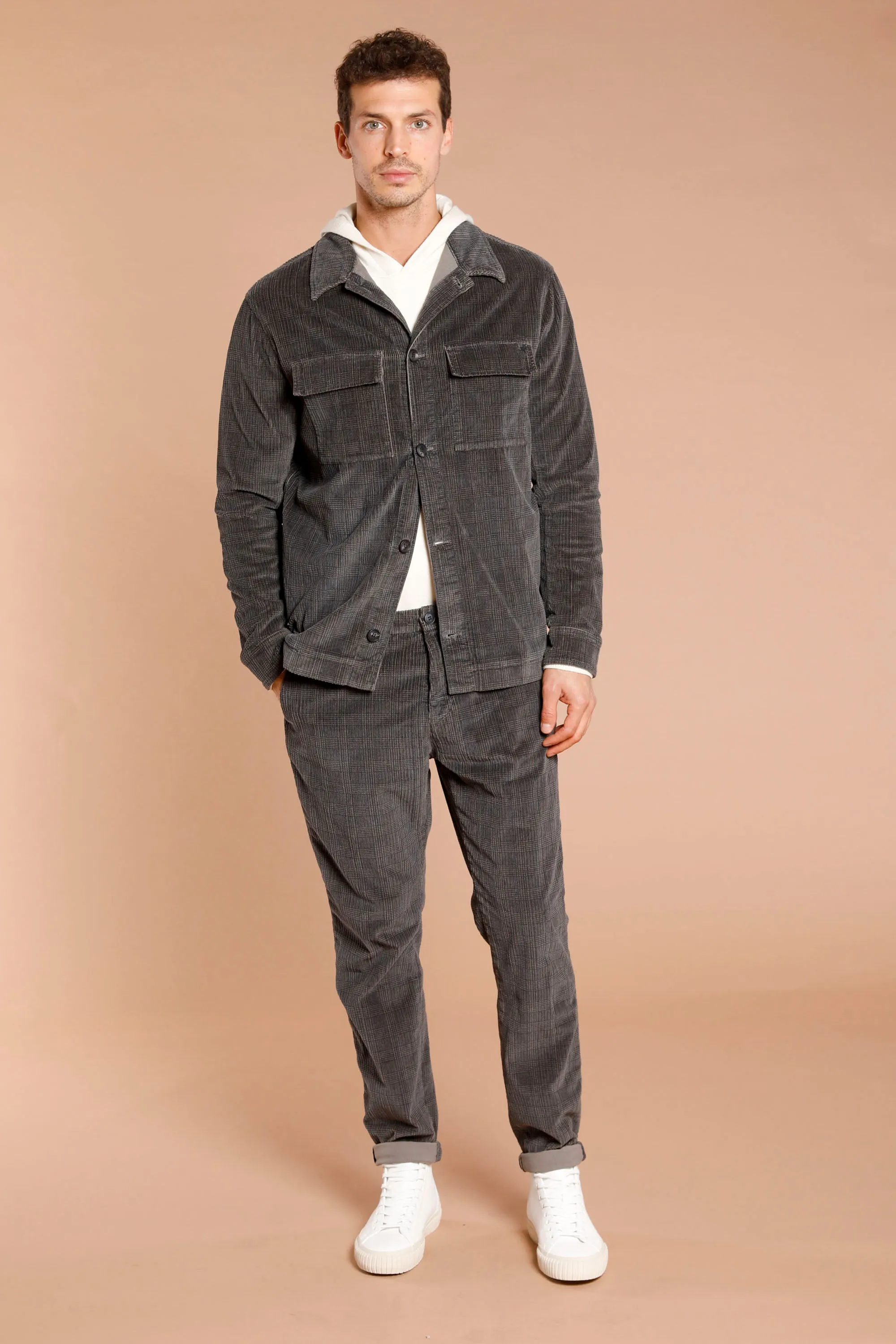 Osaka Style man velvet chino pant with galles pattern carrot fit sold by Mason's product image thumbnail 2