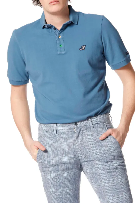 Leopardi man polo shirt in cotton with details sold by Mason's