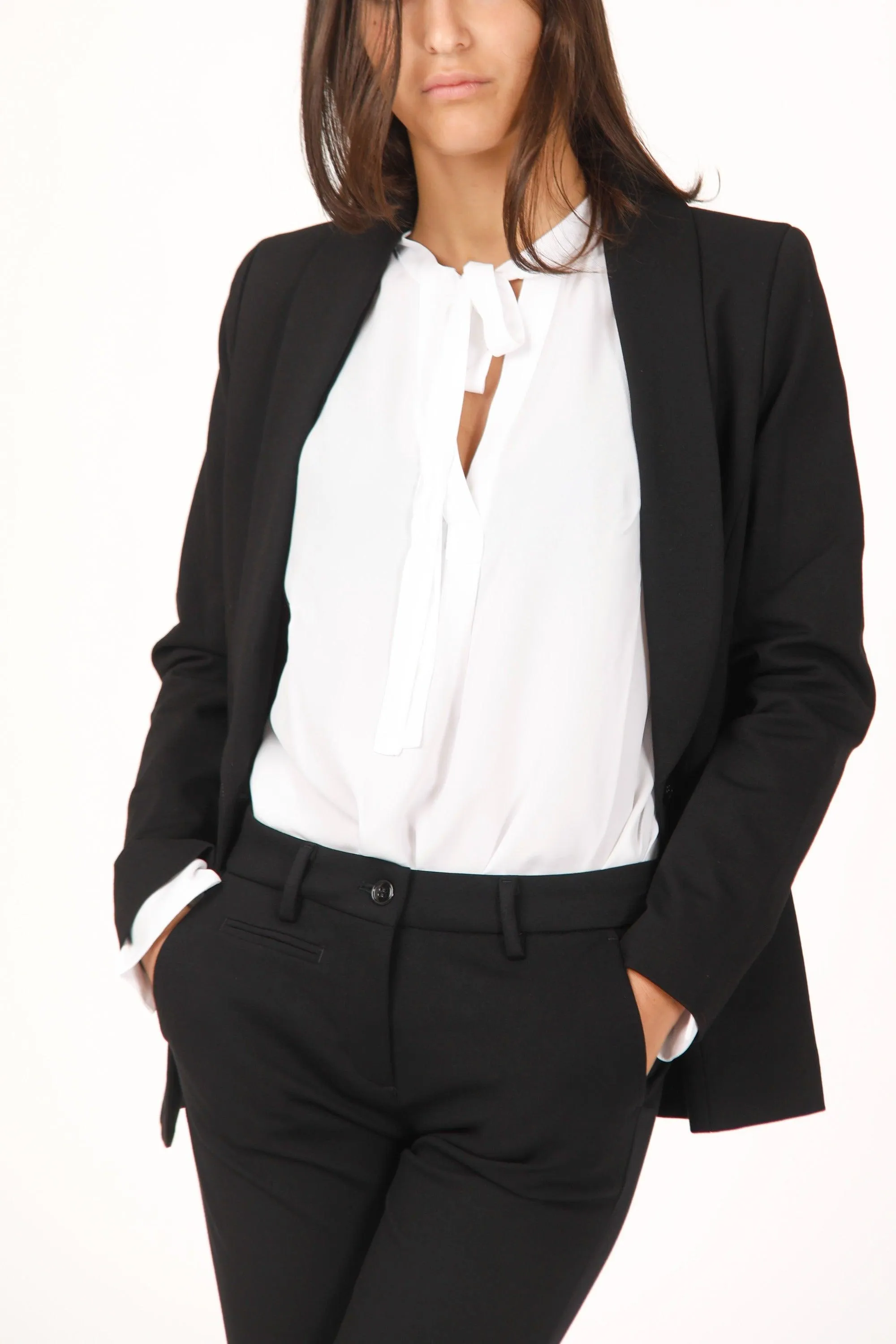 Smoking woman blazer in technical jersey with shawl collar sold by Mason's product image thumbnail 5