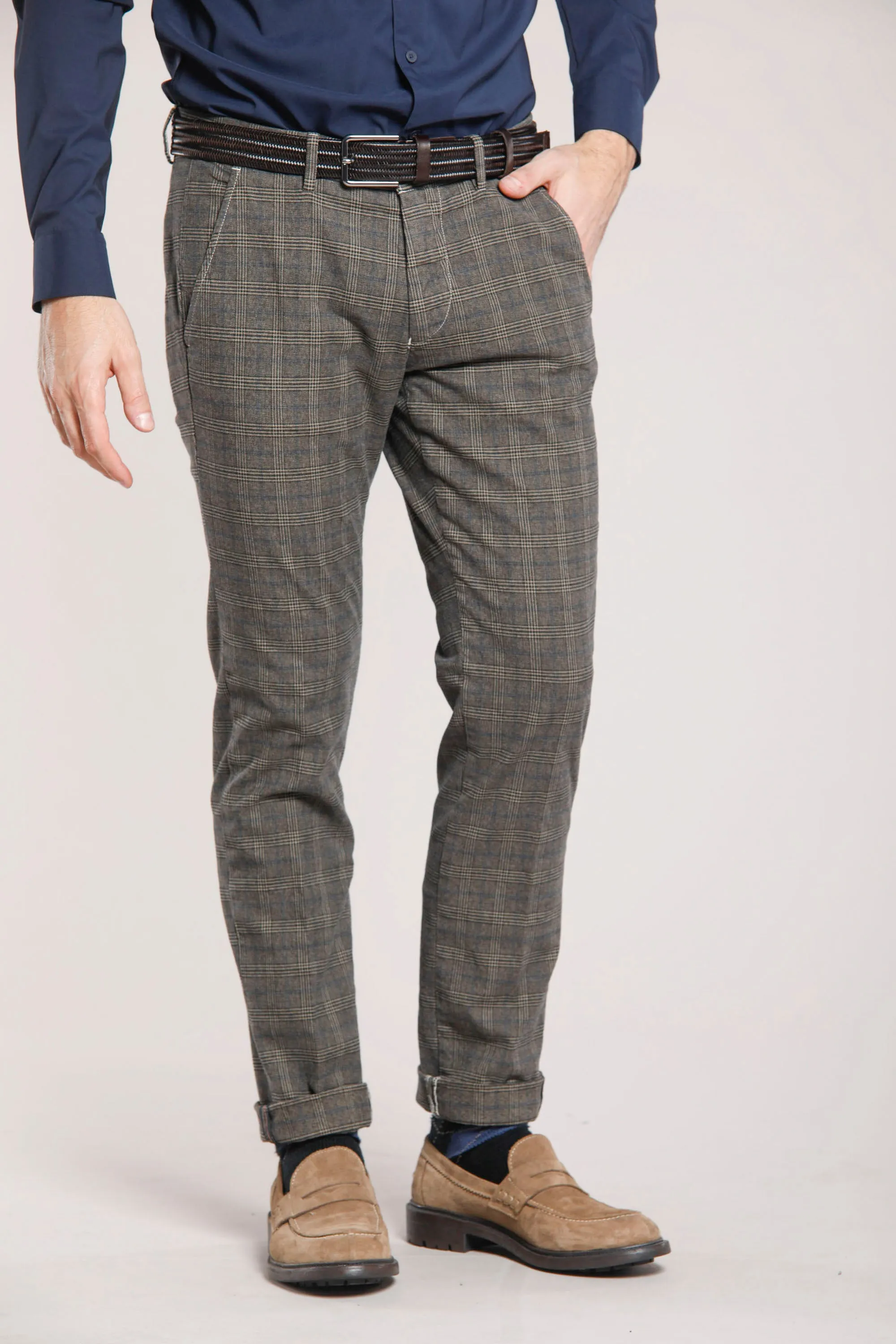 New York man wales print chino pants regular sold by Mason's