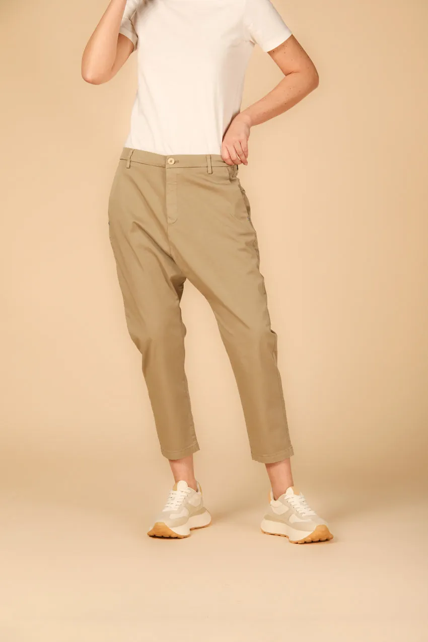 Malibu Jogger women's chino pants in gabardine relaxed ① sold by Mason's