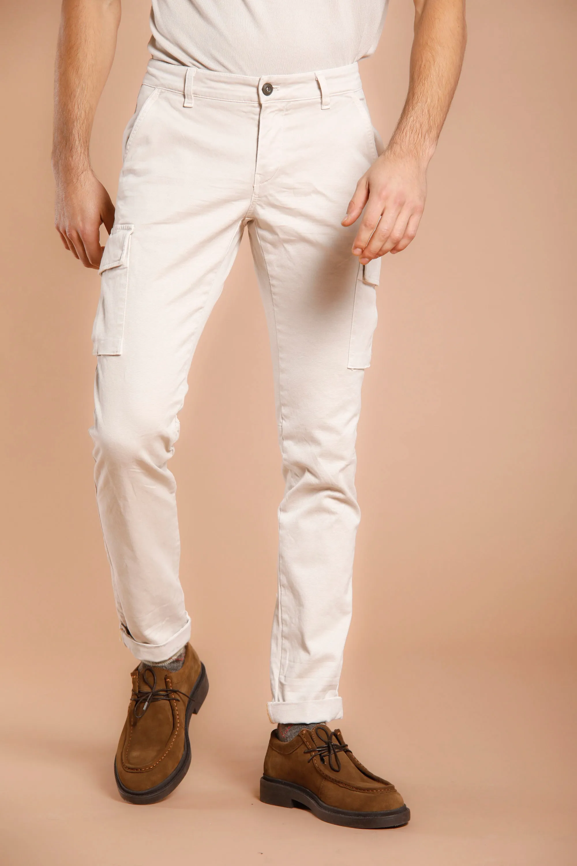 Chile man cargo pant in gabardine extra slim ① sold by Mason's