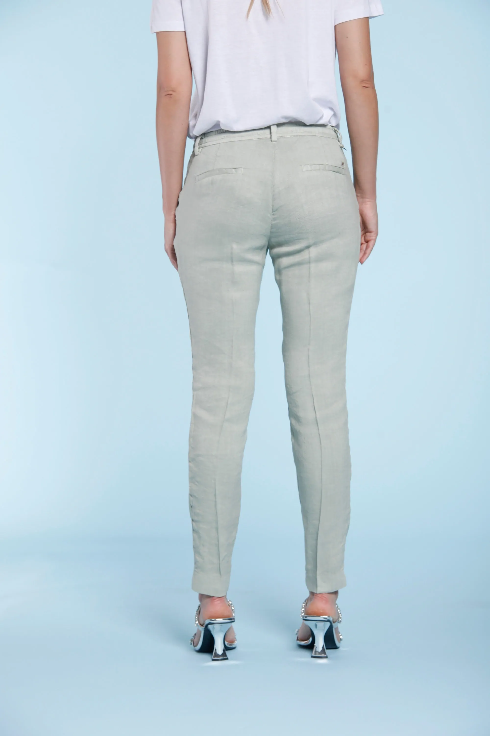 New York Jog woman chino pants in linen and viscose regular sold by Mason's product image thumbnail 3