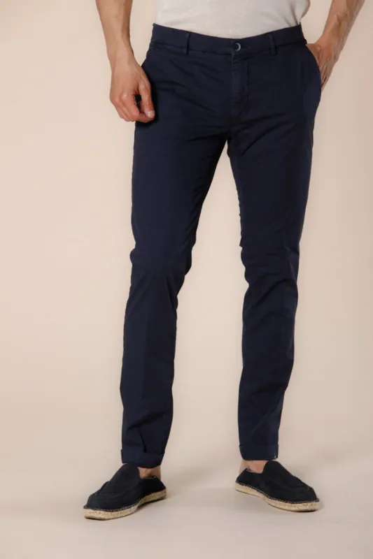 Milano Style men's chino pants in stretch gabardine extra slim ① sold by Mason's