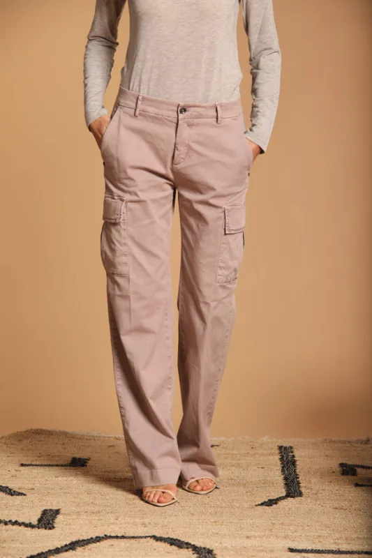 Victoria women's cargo pants in gabardine straight fit  ① sold by Mason's