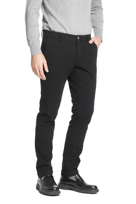 Milano Style man chino pant in gabardine and cotton modal stretch extra slim ① sold by Mason's